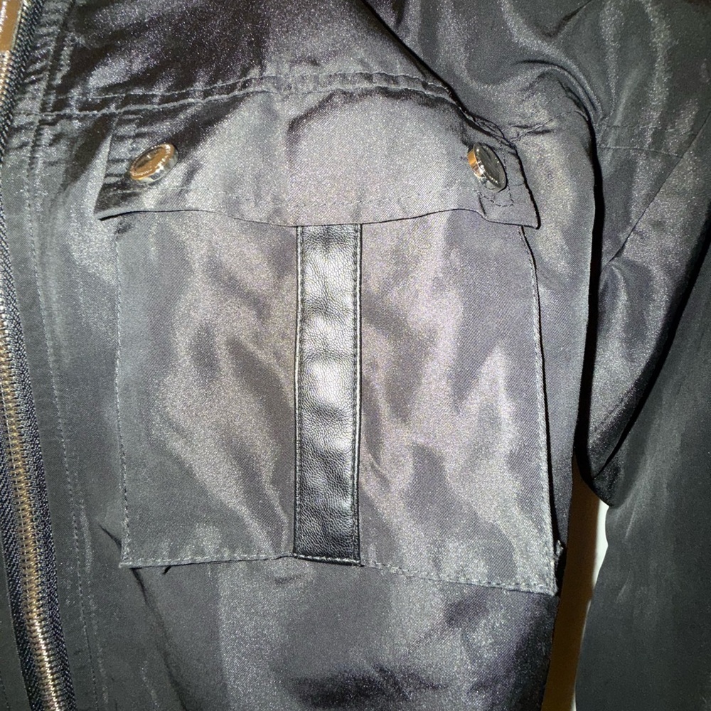 Black Women's Bomber Jacket - Picture 4 of 9